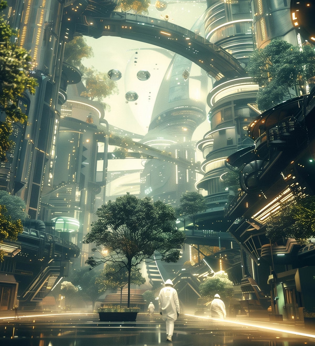 Ilustración espiritual del Santuario de la Esperanza, descrita por el médium Divaldo Franco. El templo etéreo aparece en la órbita terrestre, irradiando luz tenue y armonía, simbolizando la bienvenida, la paz y la esperanza para la humanidad.